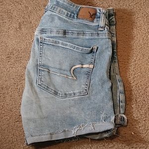 American eagle light washed shorts